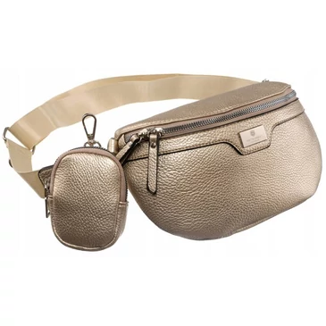 Elegáns Női Övtáska/Oldaltáska + Praktikus kiegészítővel arany színben