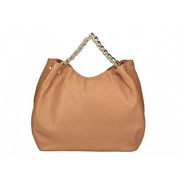 Valódi bőr női láncos táska konyak színben S7247 Cognac