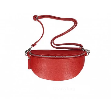 Valódi bőr női övtáska piros színben TR213 Red