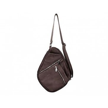 Valódi bőr férfi testtáska sötétbarna színben TR212 DarkBrown