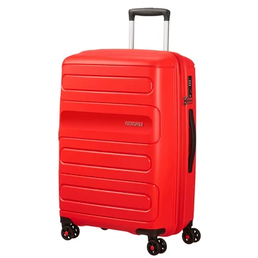 American Tourister Sunside Spinner bővíthető bőrönd 68 cm piros