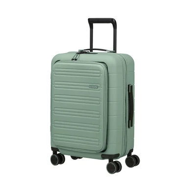 American Tourister Novastream bővíthető Spinner bőrönd 55 + laptop tartó rekesz Zöld