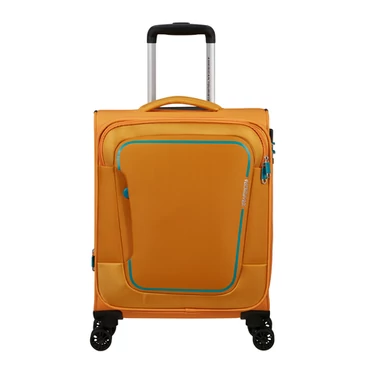 American Tourister Pulsonic Spinner Bővíthető Kabinbőrönd 55cm SunsetYellow
