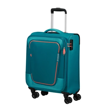 American Tourister Pulsonic Spinner Bővíthető Kabinbőrönd 55cm StoneTeal