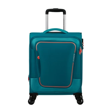 American Tourister Pulsonic Spinner Bővíthető Kabinbőrönd 55cm StoneTeal