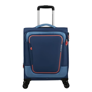 American Tourister Pulsonic Spinner Bővíthető Kabinbőrönd 55cm CombatNavy