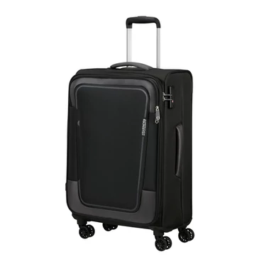 American Tourister Pulsonic Spinner Bőrönd 68cm AsphaltBlack