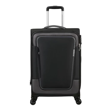American Tourister Pulsonic Spinner Bőrönd 68cm AsphaltBlack