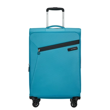 Litebeam Spinner Bővíthető bőrőnd 66 cm 5 év garancia Világoskék