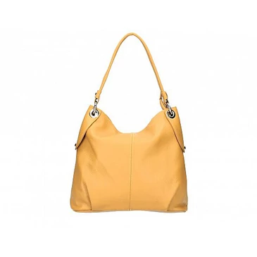 Valódi bőr női válltáska mustársárga színben S7189 Mustard