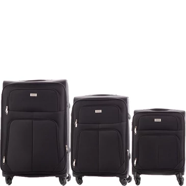 3 db-os bőrönd szett 214 Fekete színben