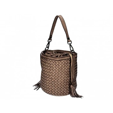 Valódi bőr női táska taupe színben S7234 Taupe