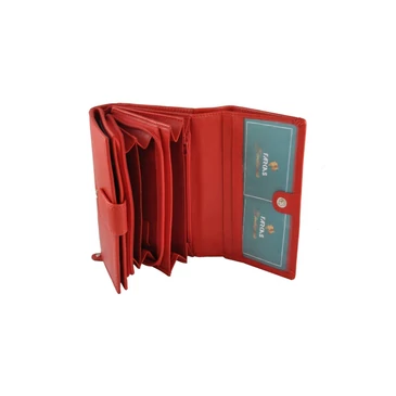 Nagyméretű női bőr pénztárca RFID védelemmel 314 Brown