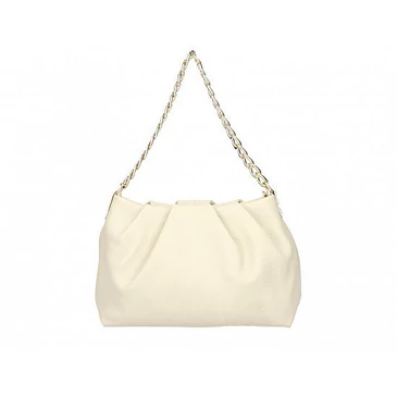 Valódi bőr női láncos táska bézs színben S7243 Beige