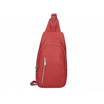 Valódi bőr női testtáska piros színben TR229 Red