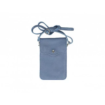 Valódi bőr telefontartó kék színben