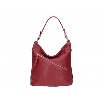 Valódi bőr női táska sötétpiros színben S7181 DarkRed