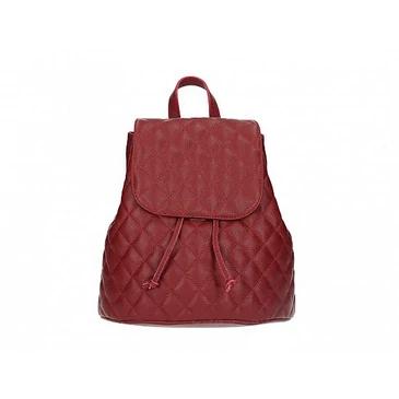 Valódi bőr női hátizsák sötétpiros színben S7235 DarkRed