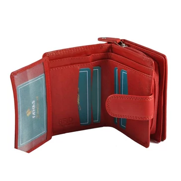 Női pénztárca bőrből RFID védelemmel 52039 Brown