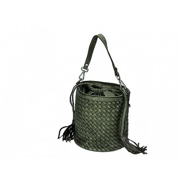 Valódi bőr női táska zöld színben S7234 Green