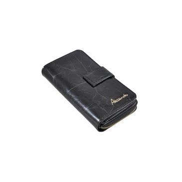 Lakk női bőr pénztárca fekete színben 4317 Black