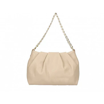 Valódi bőr női láncos táska taupe színben S7243 Taupe