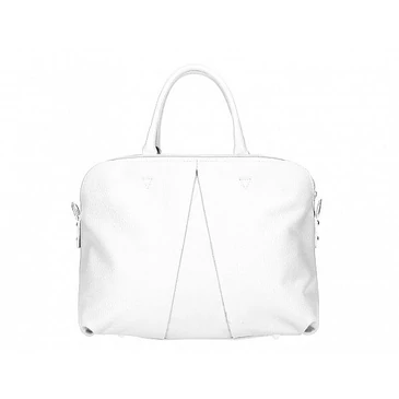 Valódi bőr női táska fehér színben M9066 White