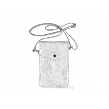 Valódi bőr telefontartó ezüst színben