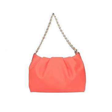 Valódi bőr női láncos táska korall színben S7243 Coral