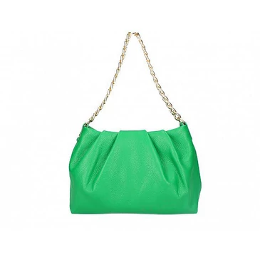 Valódi bőr női láncos táska zöld színben S7243 Green
