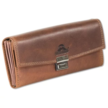 Woodland valódibőr Brifkó pénztárca pincér pénztárca barna színben