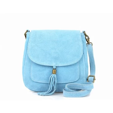 Valódi bőr női táska világoskék TR109 LightBlue