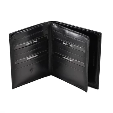 Emporio Valentini férfi bőr irattartó kártyatartó fekete színben 563255 Black