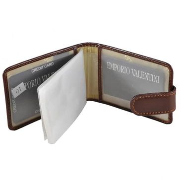 Emporio Valentini valódi bőr kártyatartó 563564 Brown