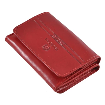 Emporio Valentini Kisméretű valódi bőr női pénztárca piros színben 563570 Red