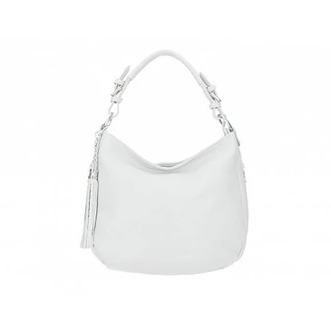 Valódi bőr női táska fehér színben S7164 White