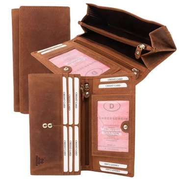 Különleges Brifkó pénztárca barna színben RFID rendszerrel