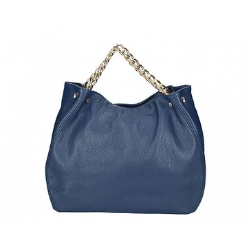 Valódi bőr női láncos táska farmerkék színben S7247 Jeans