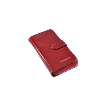 Lakk női bőr pénztárca piros színben 6517 Red
