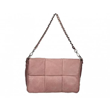 Valódi bőr női láncos táska púder színben S7215 PowderPink