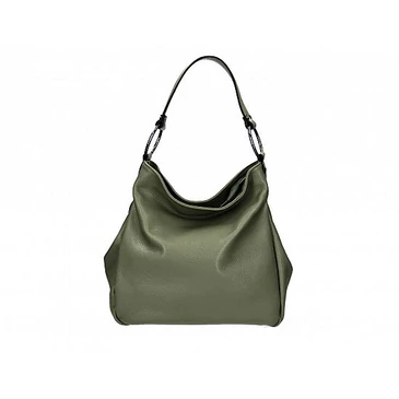 Valódi bőr női válltáska zöld színben S7192 MilitaryGreen