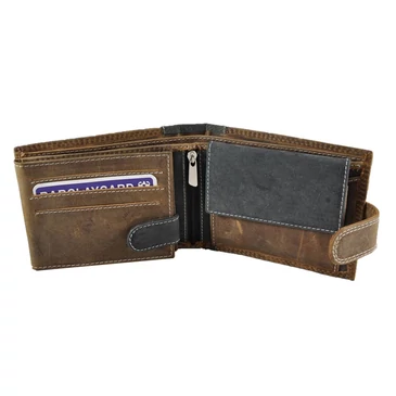 Férfi bőr pénztárca barna színben 7111 Brown