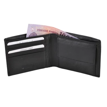 Férfi bőr pénztárca fekete színben 73216 Black