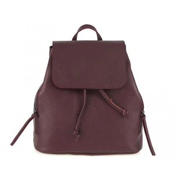 Valódi bőr női hátitáska bordó színben S7068 Wine