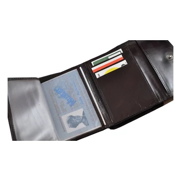 Körcipzáras bőr női pénztárca 790 Brown