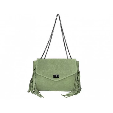 Valódi bőr női láncos táska mentazöld színben S7217 GreenMint