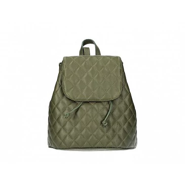 Valódi bőr női hátizsák zöld színben S7235 MilitaryGreen