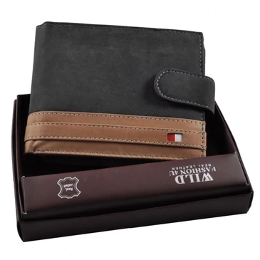 Always Wild férfi bőr pénztárca fekete színben 8664 Black