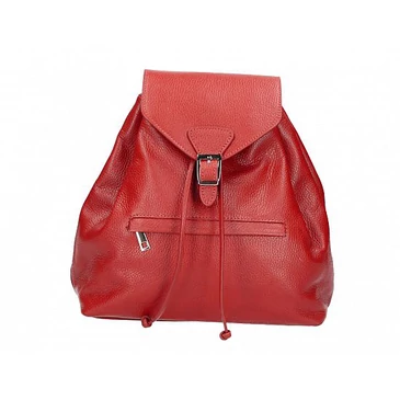 Valódi bőr női hátizsák piros színben S7223 Red