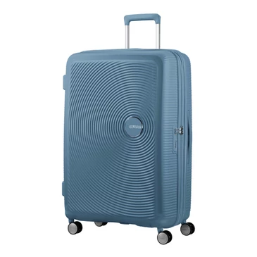 American Tourister Soundbox bővíthető Spinner bőrönd 77 StoneBlue